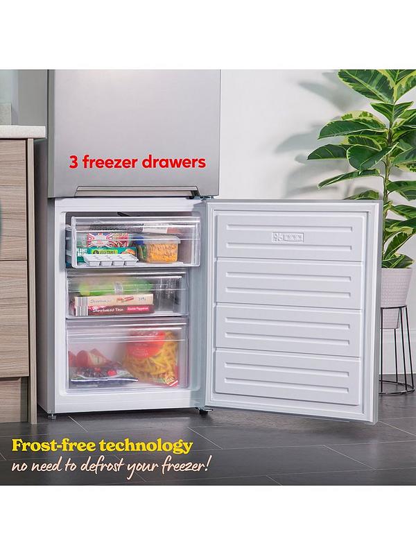 Russell Hobbs RH180FFFF551E1S 180X54cm Frost Free Fridge Freezer - Silver - Image 6